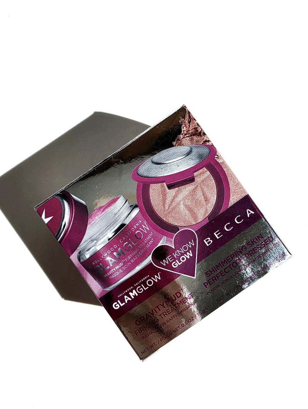 GlamGlow Becca We Know Glow Gravitymud & Rose Glow Shimmering Skin Perfector